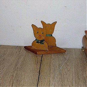 Διακοσμητικό γάτες vintage ξύλινο
