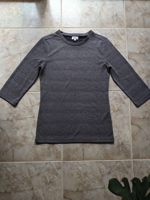 S.Oliver blouse new, 3/4 sleeves, elastic fabric, black and grey