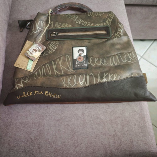 Anekke Shoulder Bag new, colorful with wooden handle