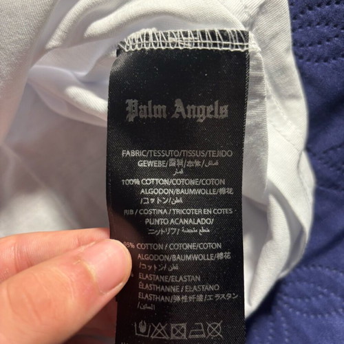 Palm Angels oversized unisex T shirt size large used, white with black logo