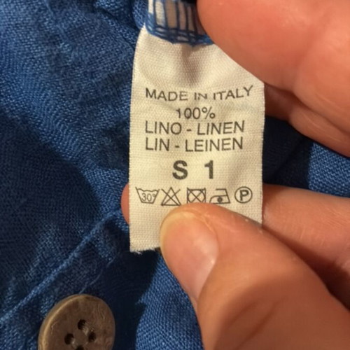 Blue pants with elastic waist