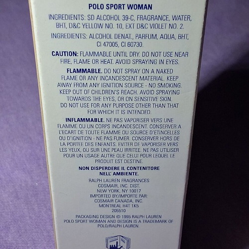 Ralph Lauren Polo Sport Woman 100 ml used vintage perfume