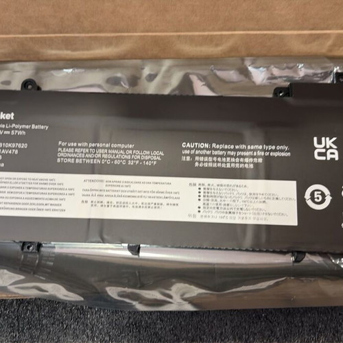 Lenovo ThinkPad T480S new battery 01AV478 57Wh 11.58V