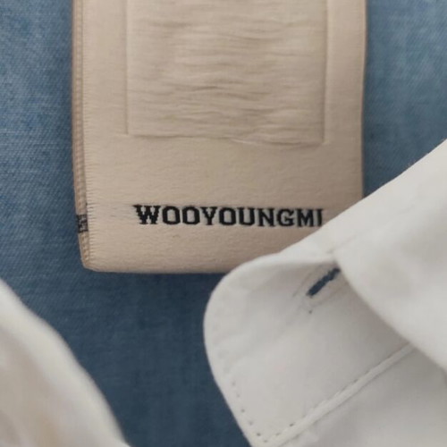 Wooyoungmi Fashion Denim/Poplin Shirt Like New, Slim Fit, Size S