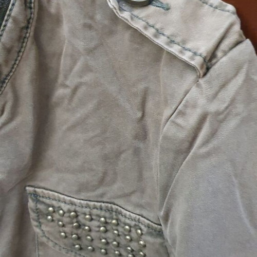 Zara jacket with studs, khaki green, size L