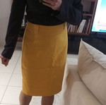 Betty Barclay skirt used, bright yellow, size Small