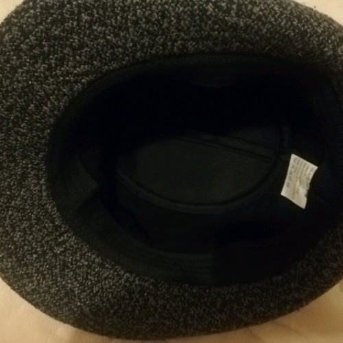 Woolen women's hat new, dark gray, size 55