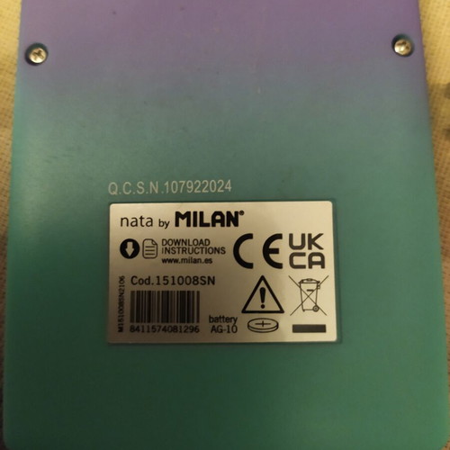 Milan Sunset pocket calculator, 8 digits