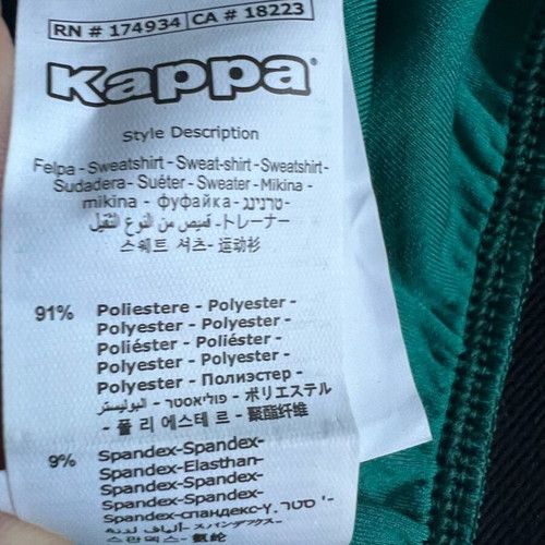 Kappa Panathinaikos 2011/2 Hoodie Men Size 2XL like new, green
