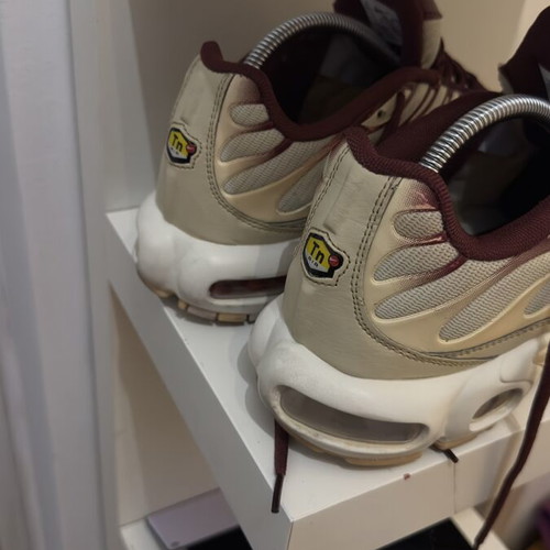 Nike Air Max TN sneakers used, beige and gold, size 44