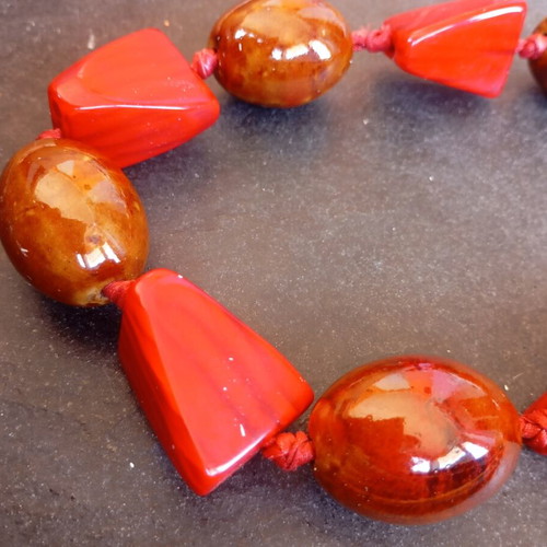 Carnelian Necklace like new, handmade statement jewelry