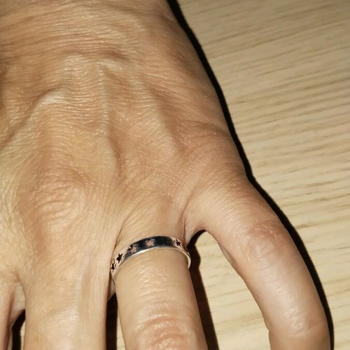 Ring new, size 6, zinc alloy with star design