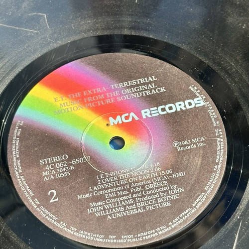 E.T. The Extra-Terrestrial Original Soundtrack vinyl used, 1982, John Williams