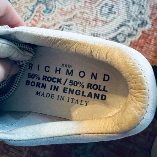 John Richmond women's sneakers used, size 38, white and beige