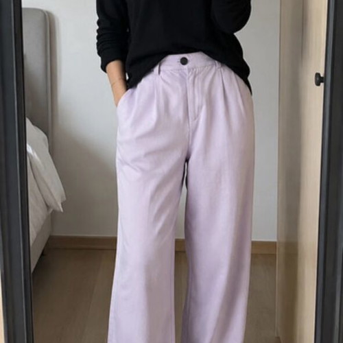 Answear Lab pants like new, straight cut, pink-lilac, size L