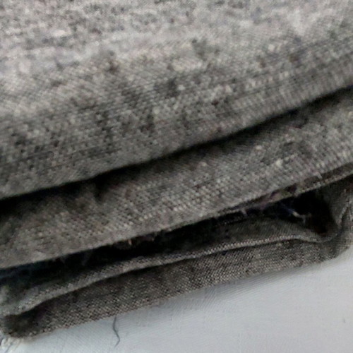 Linen fabric thin 130x150cm gray with beautiful texture new
