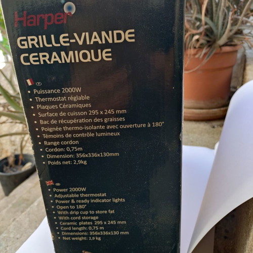 Harper Ceramic Electronic Grill new