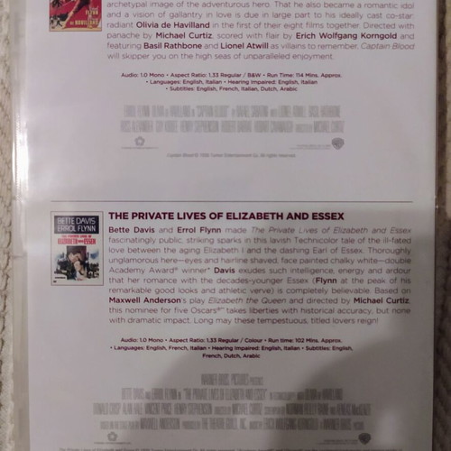 Errol Flynn Collection DVD like new, adventure and historical