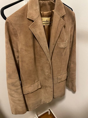 Suede vintage jacket used, size XS-S, with new lining