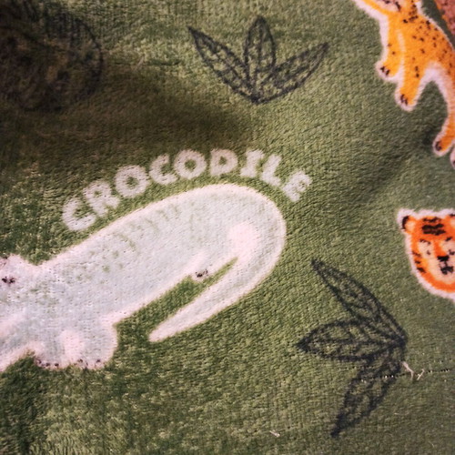 Fleece blanket like new with jungle theme for toddlers