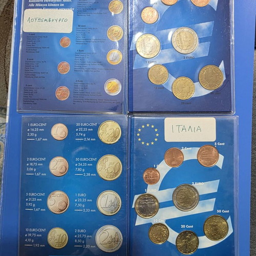 Euro Coin Folder New, First Sets from 11 Countries
