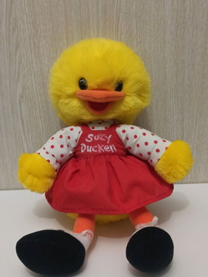 Vintage Suzy’s Zoo SUZY DUCKEN λούτρινο παπάκι μεταχειρισμένο, δεκαετίας 80-90
