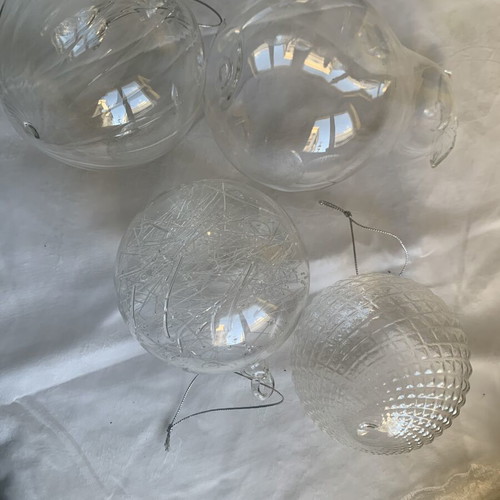 Habitat glass decorative ornaments, pack of 4