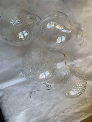 Habitat glass decorative ornaments, pack of 4