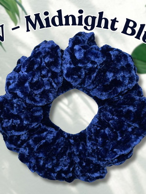Handmade scrunchie midnight blue new