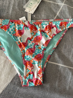 Benetton bikini bottom new, flamingo pattern, size small