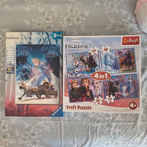Frozen puzzles, ages 4+ and 8+