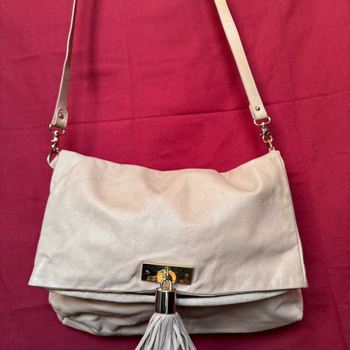 Zara leather shoulder bag pink like new