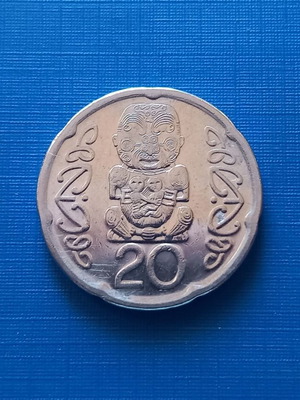 New Zealand 20 cents 2008 coin like new