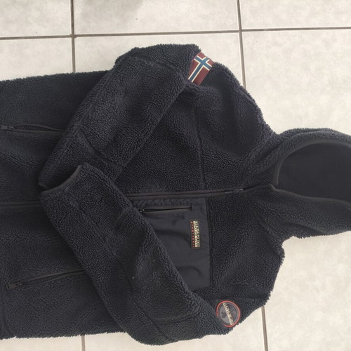 Napapijri fleece jacket new, size XXL fitting XL, black