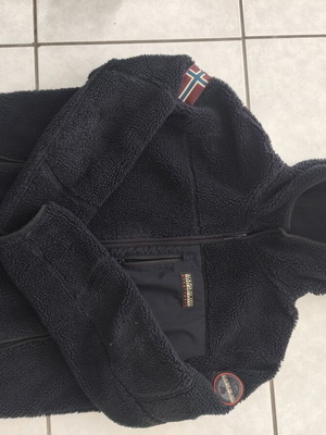 Napapijri fleece jacket new, size XXL fitting XL, black