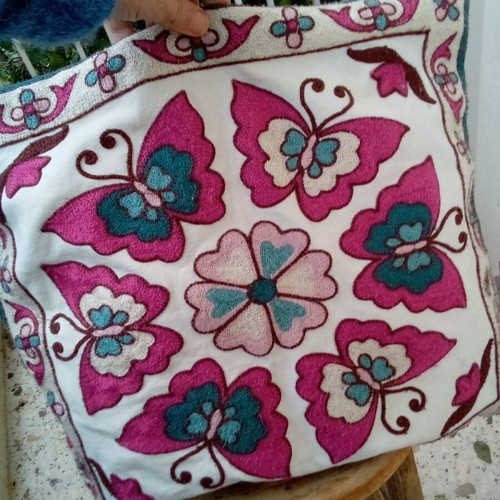 Tapisserie handmade vintage sofa pillow used