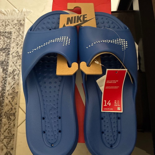 Nike Victori One men's flip flops new, blue