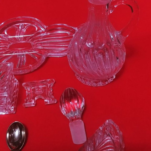 Spice set new 10 pieces, German vintage crystal