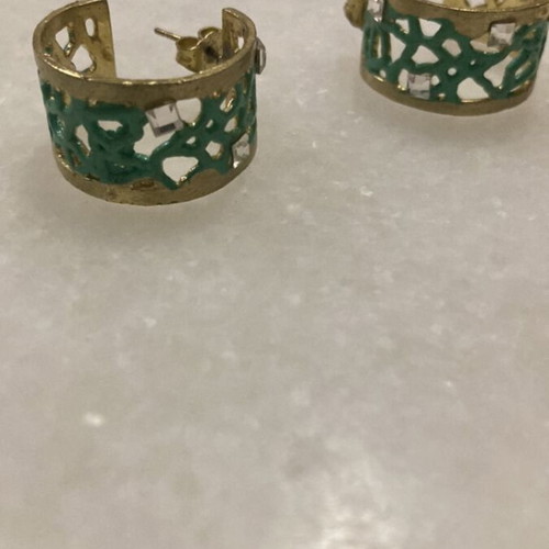 KALLIOPE faux earrings like new, turquoise and gold