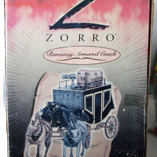 Zorro 2005 Runaway Armored Coach toy with horses Giochi Preziosi new