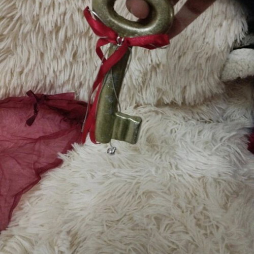 Handmade painted key charm