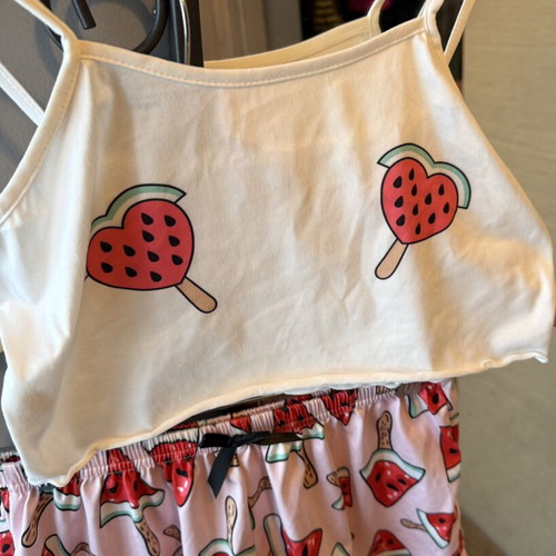 Summer pajamas with watermelon print, XS