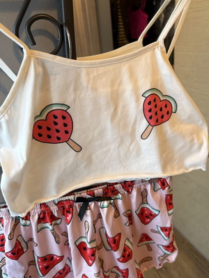 Summer pajamas with watermelon print, XS
