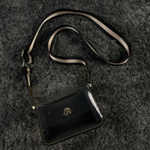 Armani Exchange Clear Crossbody Bag like new, black shoulder bag