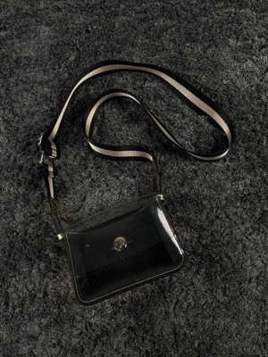 Armani Exchange Clear Crossbody Bag like new, black shoulder bag