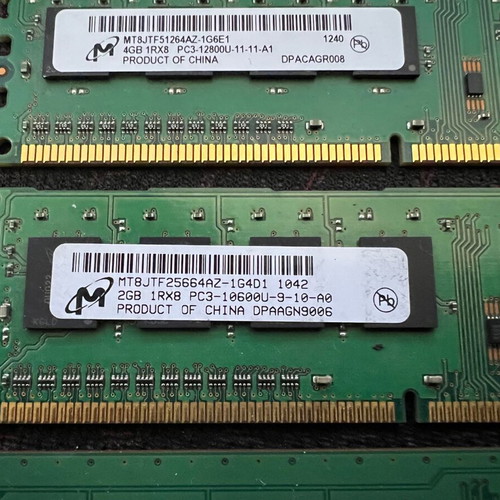Ram PC DDR3 1x4 GB και 2x2 GB σαν καινούργιο