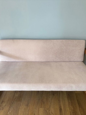 Small sofa for waiting area, 145x65 cm, high-quality fabric