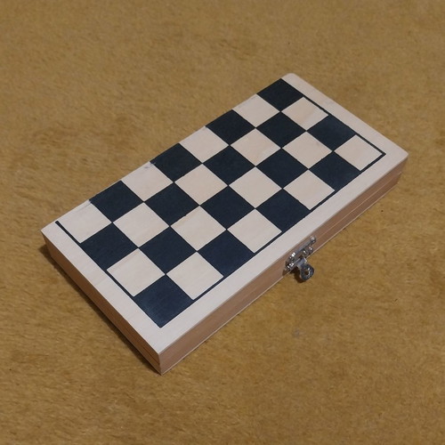 Wooden backgammon small size new 22x22 cm
