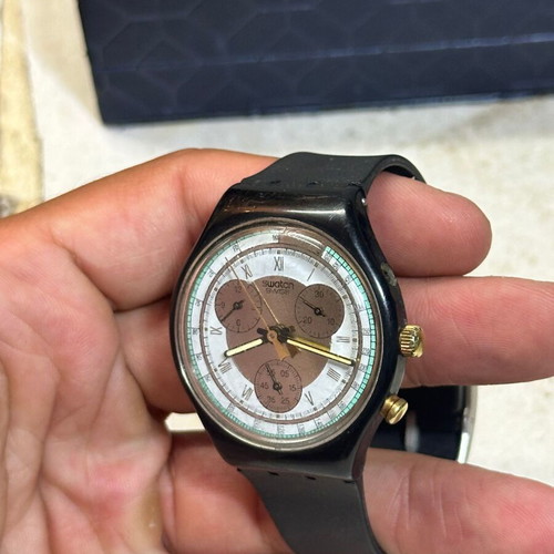 Swatch Chrono Colossal SCB109 vintage men's watch 1992 used with defects
