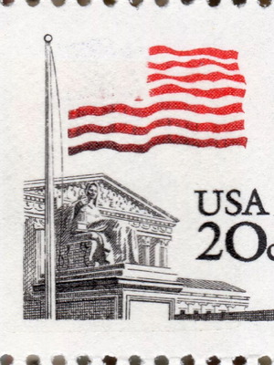 Γραμματόσημο ΗΠΑ 20c Flag Over Supreme Court 1981 καινούργιο